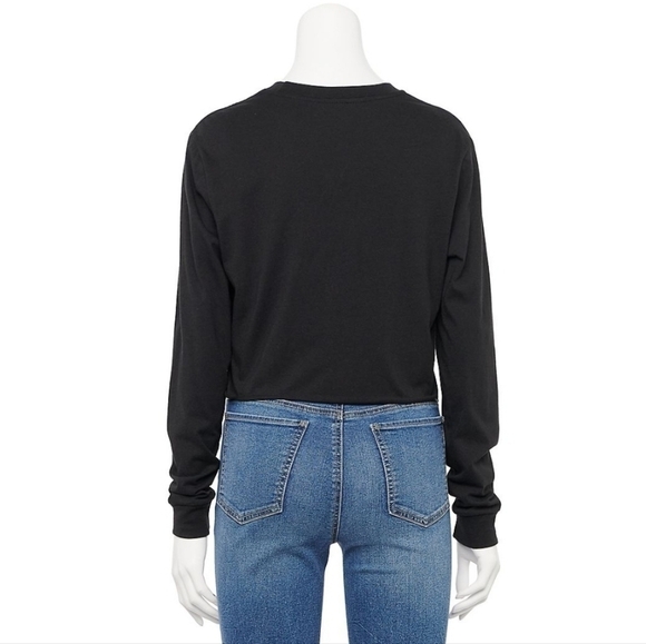 Junior' Vans Chasin Blkoms Long Sleeve  Cropped Top size X-Large - Picture 3 of 7
